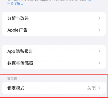 祁东苹果15服务网点分享iPhone15中的“锁定模式”有什么作用