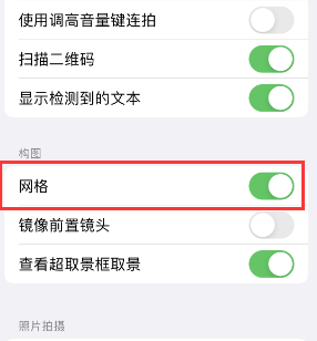 祁东苹果手机维修网点分享iPhone如何开启九宫格构图功能 